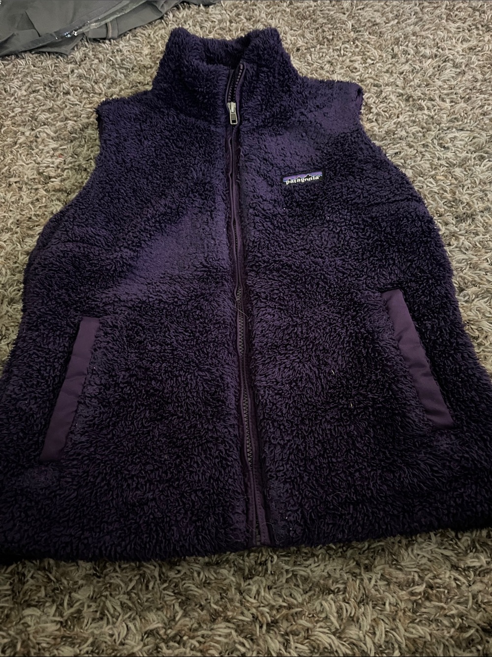 Patagonia Women’s Purple Sherpa Fleece Vest